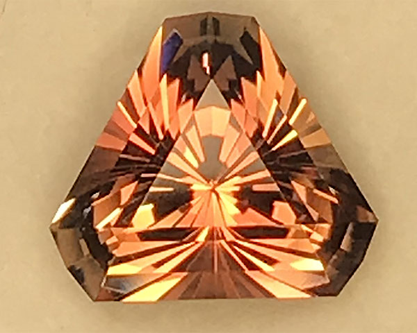 2.30 ct Oregon Sunstone, 8.2 mm, Loop clean, Tribal Cut, rough from Ponderosa Mine