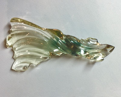 24.00 ct Green-Champagne Oregon Sunstone from Double Eagle Mine