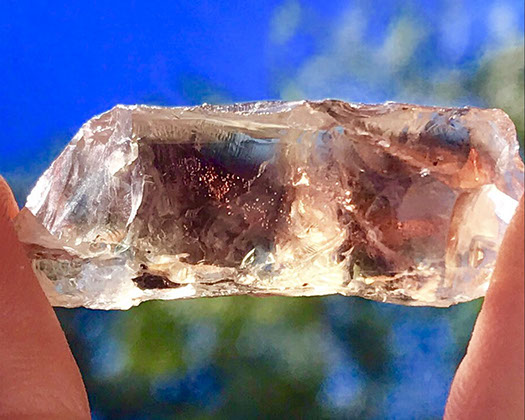 Schiller Oregon Sunstone PANA Mine, rough Found by Robin Callahan in 2017