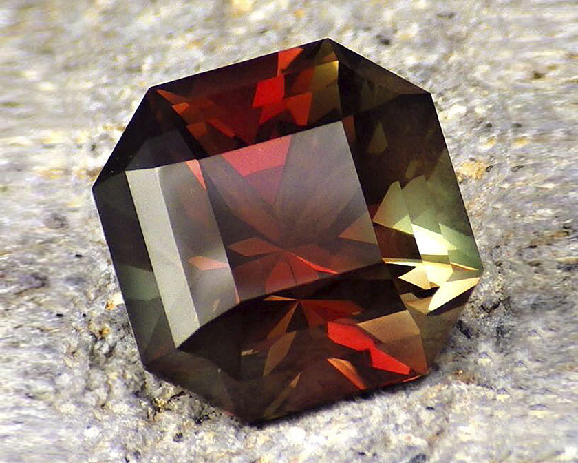 Flawless 8.67 ct Mystique Multicolor Oregon Sunstone from PANA Mine, Early 2017 Production