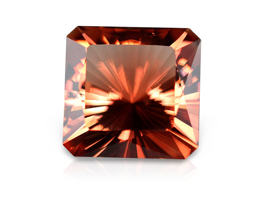 7.90 ct Orange-Red Oregon Sunstone, Collectors quality 4A graded, 12 mm