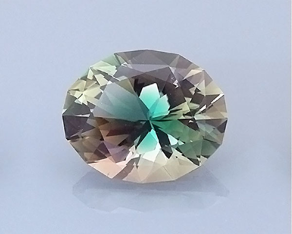 18 ct Green-Blue Dichroic Oregon Sunstone in Radiant Oval
