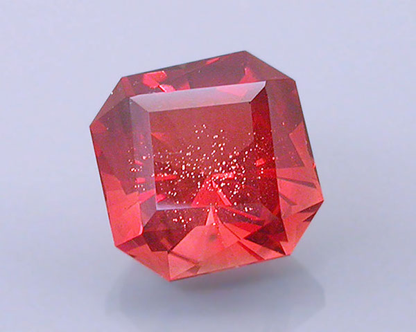 5 ct Red Schiller Oregon Sunstone in Twisted Barion Square Octagon