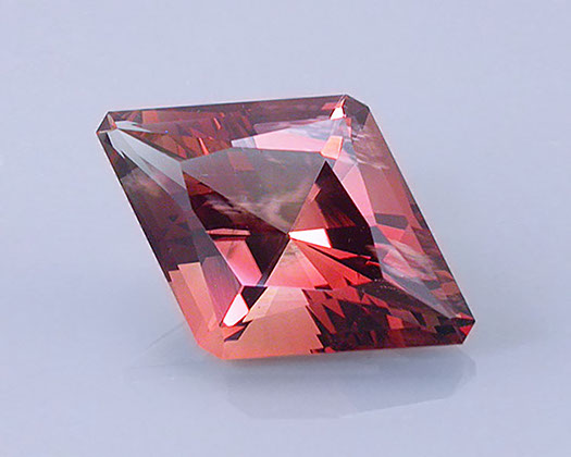 4 ct Raspberry Red-Rose Pink Oregon Sunstone in Fancy Diamond Shape