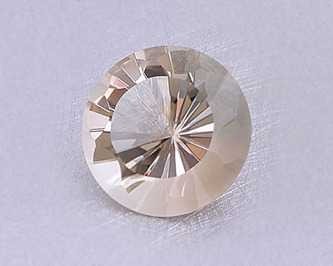 6.11 ct Gold-Peach Oregon Sunstone in Fancy Round, Rough from PANA Mine