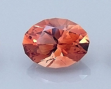 4.70 ct Peach Oregon Sunstone in Fancy Oval Brilliant