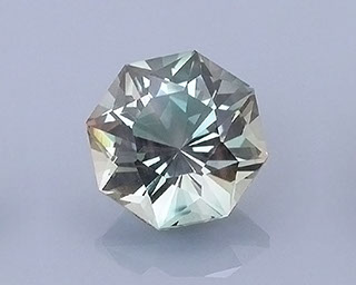 1.98 ct Blue-Teal Dichroic Oregon Sunstone In Sawtooth Square Octagon