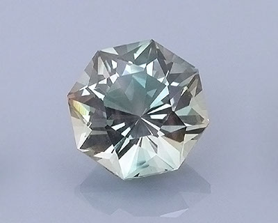 1.98 ct Blue-Teal Dichroic Oregon Sunstone In Sawtooth Square Octagon