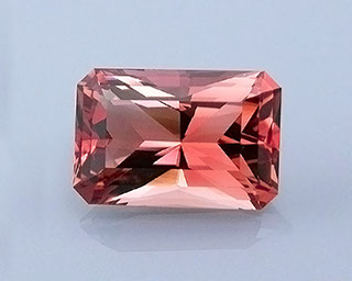 1.87 ct Red Oregon Sunstone Cut in Mixed Radiant Step Emerald Cut